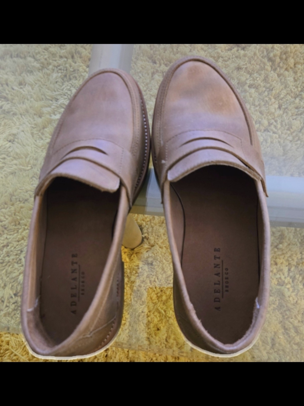 Adelante Men's Light Brown Slip-On Penny Loafers